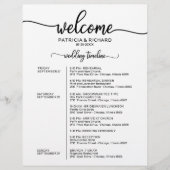 Programme de week-end de mariage minimaliste avec (Devant)