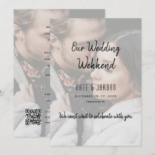 Programme de week-end de mariage moderne