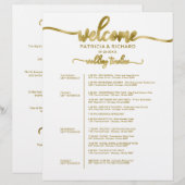 Programme de week-end de mariage sur 4 jours Chic  (Devant / Derrière)