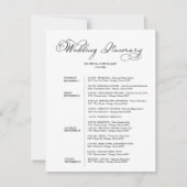 Programme de week-end de mariage sur 4 jours Écrit (Devant)