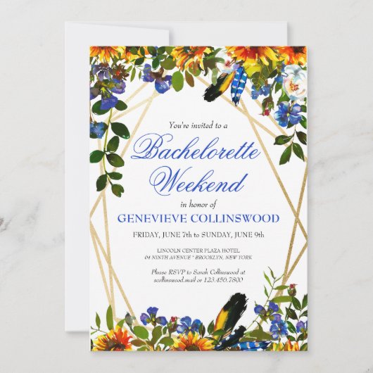 Programme de week-end d'enterrement de vie de jeun (Devant)