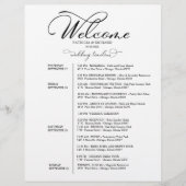 Programme de Weekend de Mariage sur 4 Jours Écritu (Devant)