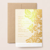 Programme d'ÉCHANTILLONNAGE Gold Foil Grand Damas (Derrière avec enveloppe)