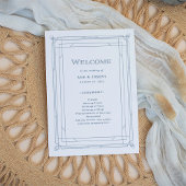 Programme Déco moderne | Elégant Mariage blanc et bleu pouss