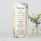 Programme Decorative Floral Frame with Pearls Wedding  (Debout devant)