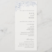 Programme Delicate Blue Floral Wedding (Devant)