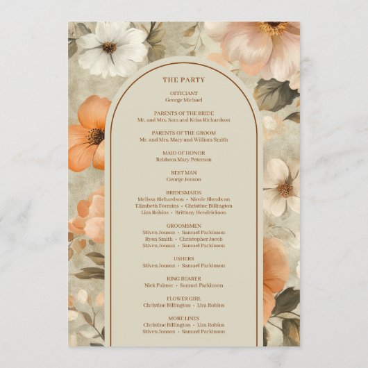 Programme Delicate Boho Terracotta Beige Olive Sage Program (Dos)