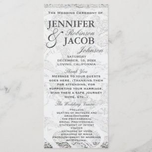 Programme Dentelle de Parties scintillant blanche Programm
