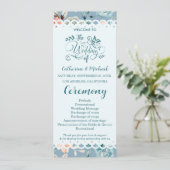 Programme Dentelle florale bleu foncé | Calligraphie décorat (Debout devant)