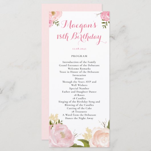 Programme des fleurs d'aquarelle romantique - PERS (Devant / Derrière)