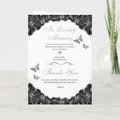 Programme des papillons Quinceanera Black & Silver (Dos)