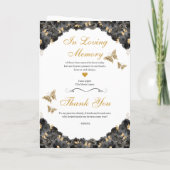 Programme des papillons Tiara de Quinceanera Noir  (Dos)