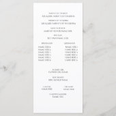 Programme Designer Text Black and White Wedding Program (Dos)