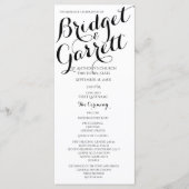 Programme Designer Text Black and White Wedding Program (Devant)