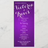 Programme Designer Text Purple Wedding Program (Devant)
