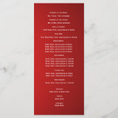 Programme Designer Text Red Wedding Program (Dos)