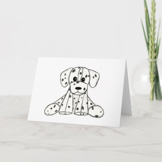 Programme Dessin simple de contour de chien en peluche dalma (Devant)