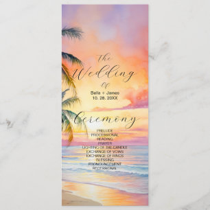 Programme Destination Sunset Beach Wedding
