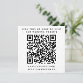 Programme Détails du mariage Qr Code Simple Noir Minimal Chi (Debout devant)