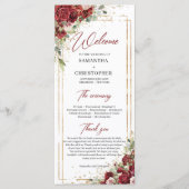 Programme d'eucalyptus des roses rouges profondes (Devant)