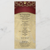 Programme d'événements de mariage de cirque de car (Dos)