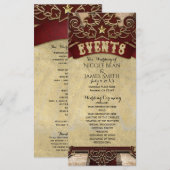 Programme d'événements de mariage de cirque de car (Devant / Derrière)