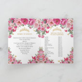 Programme d'événements de Padrinos Fuchsia Or Quin (Intérieur)