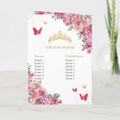 Programme d'événements d'église de Quinceañera Fuc (Dos)