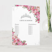 Programme d'événements d'église de Quinceanera Fuc (Dos)