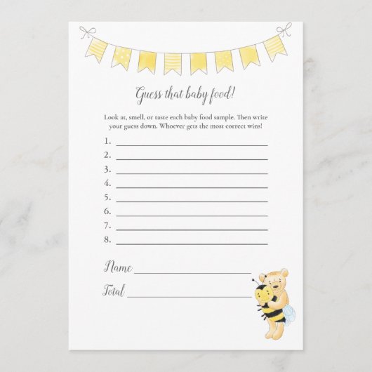 Programme Devine Que Bébé Nourriture Jeu Garçon Teddy Bear C (Devant)