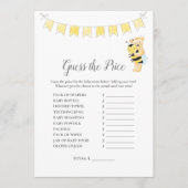 Programme Devinez Le Prix Jeu Garçon Teddy Bear Card (Devant)