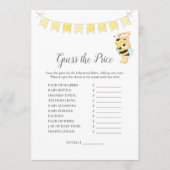 Programme Devinez Le Prix Jeu Girl Teddy Bear Card (Devant)