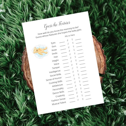 Programme Devinez Les Caractéristiques Game Boy Teddy Bear C