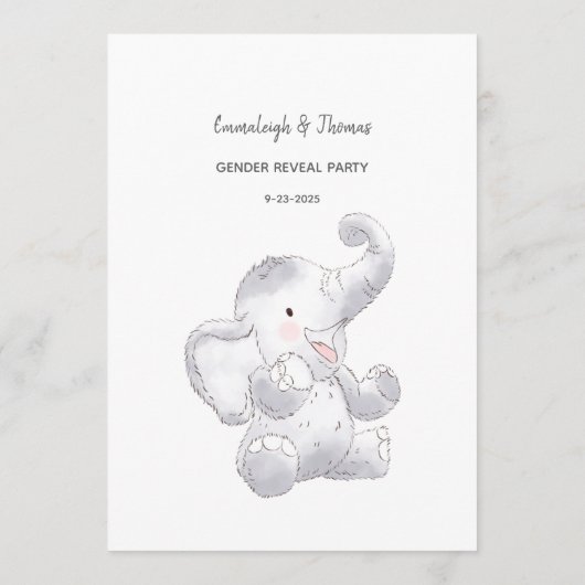 Programme Devinez Leur Age Jeu Moderne Baby Elephant Card (Dos)