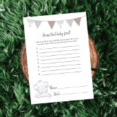 Programme Devinez que Baby Food Game Baby Elephant Card