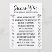 Programme Devinez Qui Drôle Baby shower Jeu (Devant)