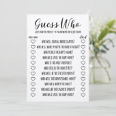 Programme Devinez Qui Drôle Baby shower Jeu (Debout devant)