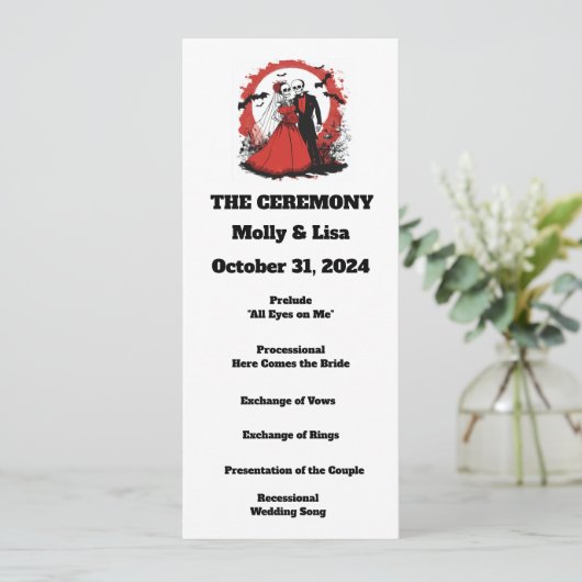 Programme d'Halloween rouge (Debout devant)