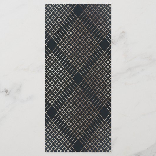 Programme Diamant Géométrique Marine Gold Gatsby Mariage (Dos)