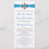 Programme Diamante Snowflake & Blue Ribbon Mariage d'hiver (Devant)