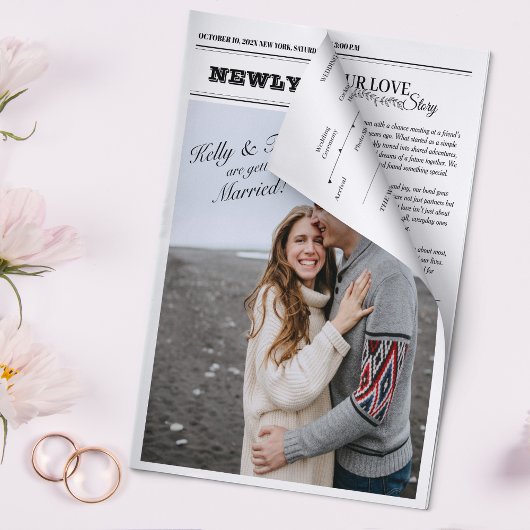 Programme d'infographie Mariage de journal plié