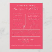Programme d'infographie Mariage moderne rose chaud (Devant)