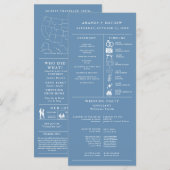 Programme d'infographie minimaliste de Mariage ble (Devant / Derrière)