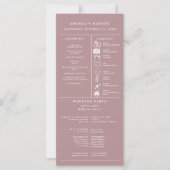 Programme d'infographie minimaliste de Mariage Dus (Devant)