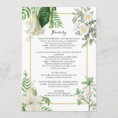 Programme d'innovation Mariage Floral Vert Blanc (Dos)