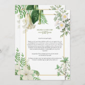 Programme d'innovation Mariage Floral Vert Blanc (Devant / Derrière)