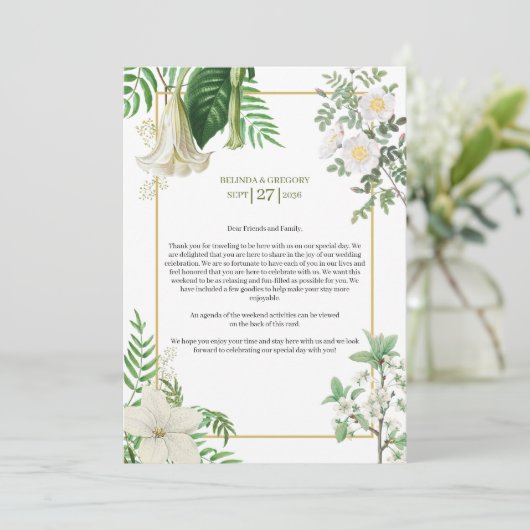 Programme d'innovation Mariage Floral Vert Blanc (Debout devant)