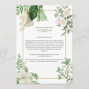 Programme d'innovation Mariage Floral Vert Blanc