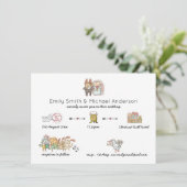 Programme d'invitation au calendrier de mariage Ic (Debout devant)