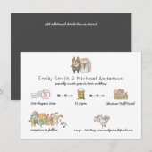 Programme d'invitation de chronologie de mariage I (Devant / Derrière)